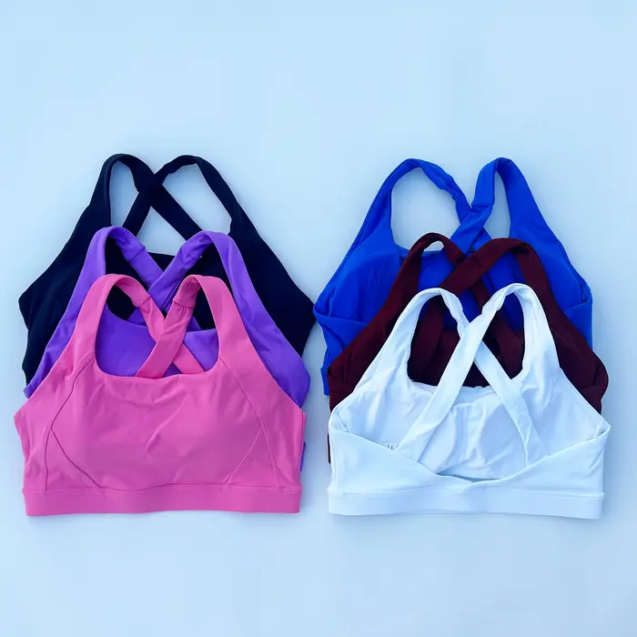 Soutien-gorge de sport respirant pour femmes, haut de fitness, soutien-gorge de sport push up, coussinet fixe, sous-vêtements de yoga, hauts de sport, gilet de course, vêtements de sport