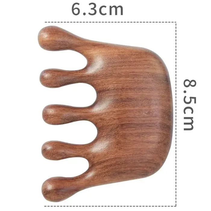 Masseur Acupoint masseur tête bois de santal peigne à cheveux cuir chevelu Relax Portable manche en