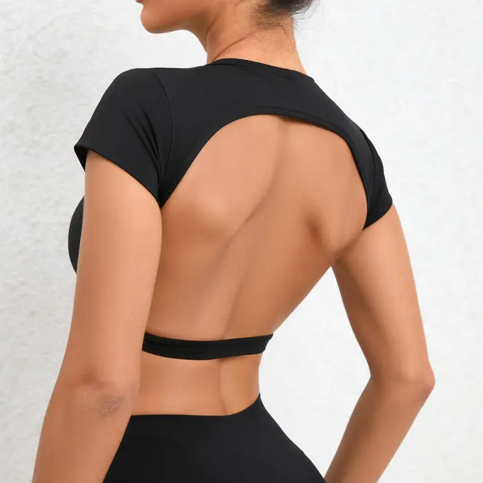 T-Shirt de sport dos musculaire sans rembourré pour femmes