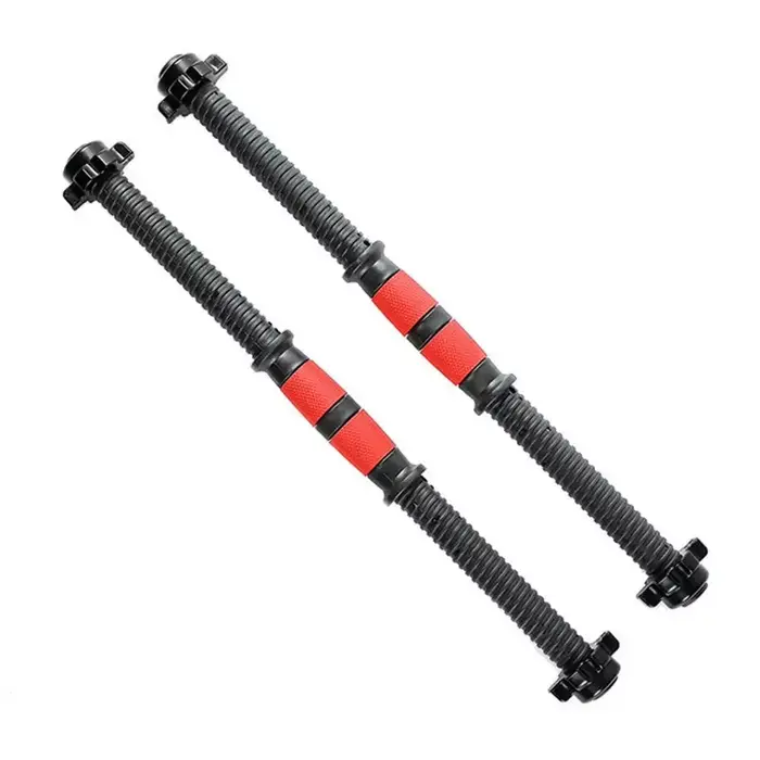 Barres d'haltères coordonnantes standard avec colliers Spinlock, tube de connexion en acier, 35cm, 1
