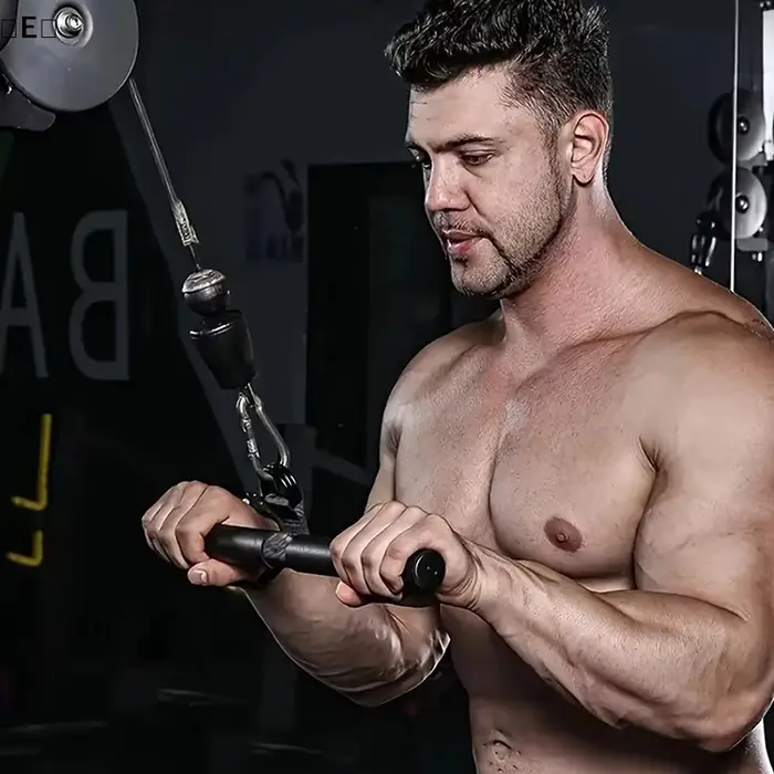 〔E〕Accessoire de musculation à domicile Barre de traction de 40 cm pour poulies latérales et triceps – Équipement de gym