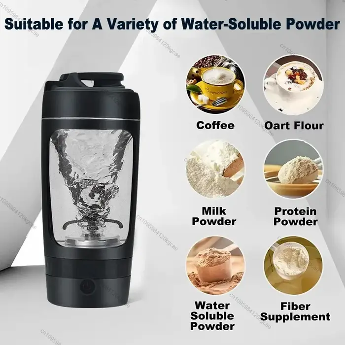 Bouteille Shaker électrique Portable USB pour protéines de lactosérum