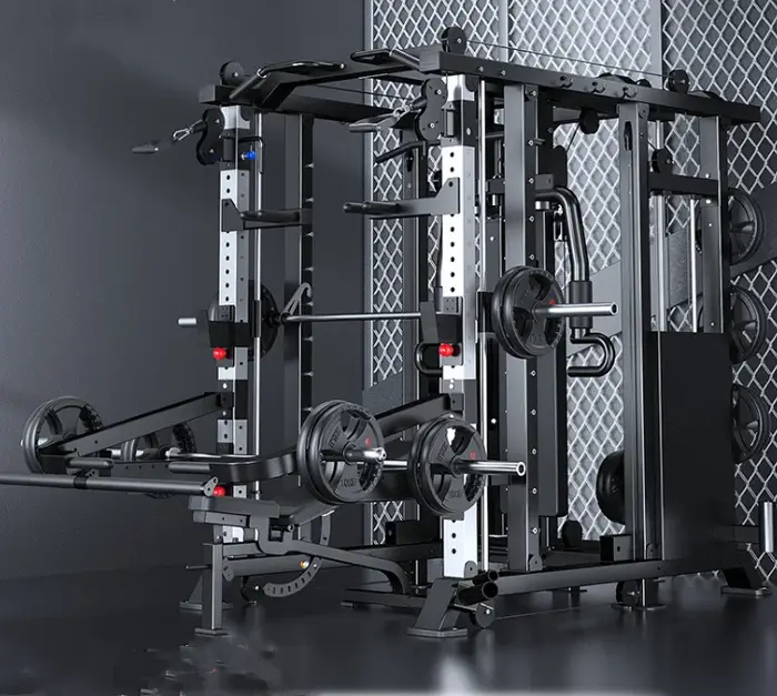 Station d'entraînement multifonctionnelle Smith Machine professionnelle, équipement de fitness combiné pour squats et exercices de type 'Small Bird Gantry'