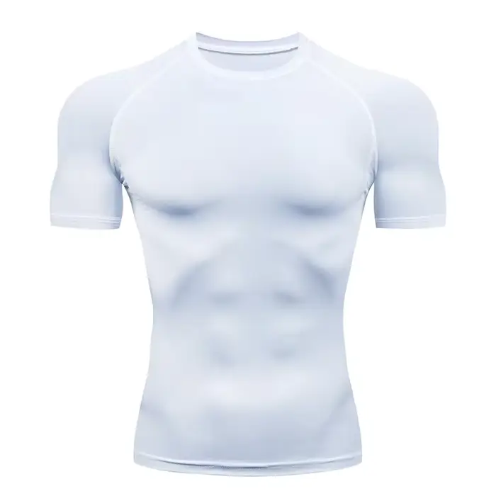 Vêtements de sport et de fitness pour hommes, t-shirt à manches courtes à séchage rapide pour l'entr