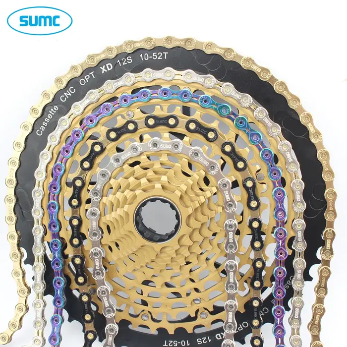 SUMC 13 vitesses vtt chaîne de vélo de route 126L SX13 boîte d'origine 13V chaîne de vélo avec lien 