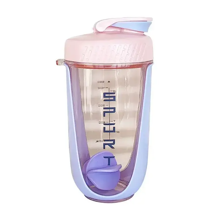 Bouteille Shaker de 600ML avec boule à fouet en plastique