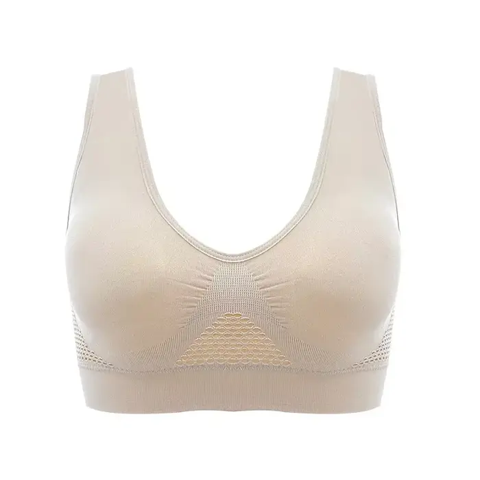 Soutien-gorge de sport respirant en émail pour femme, absorbant la sueur, coussin antichoc, haut de