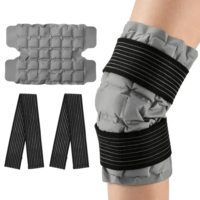 Enveloppe de glace pour le genou pour blessures, genouillères auto-absorbantes, compresse de glace,