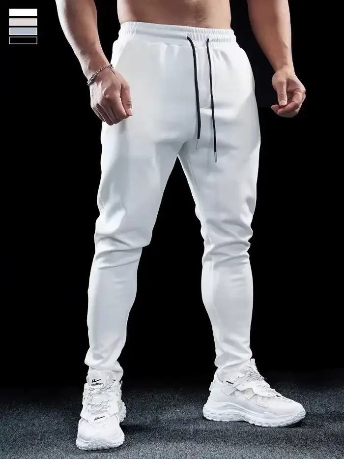 Pantalon de sport pour hommes, Fitness, décontracté, Slim, extensible, course à pied, hauts, séchage
