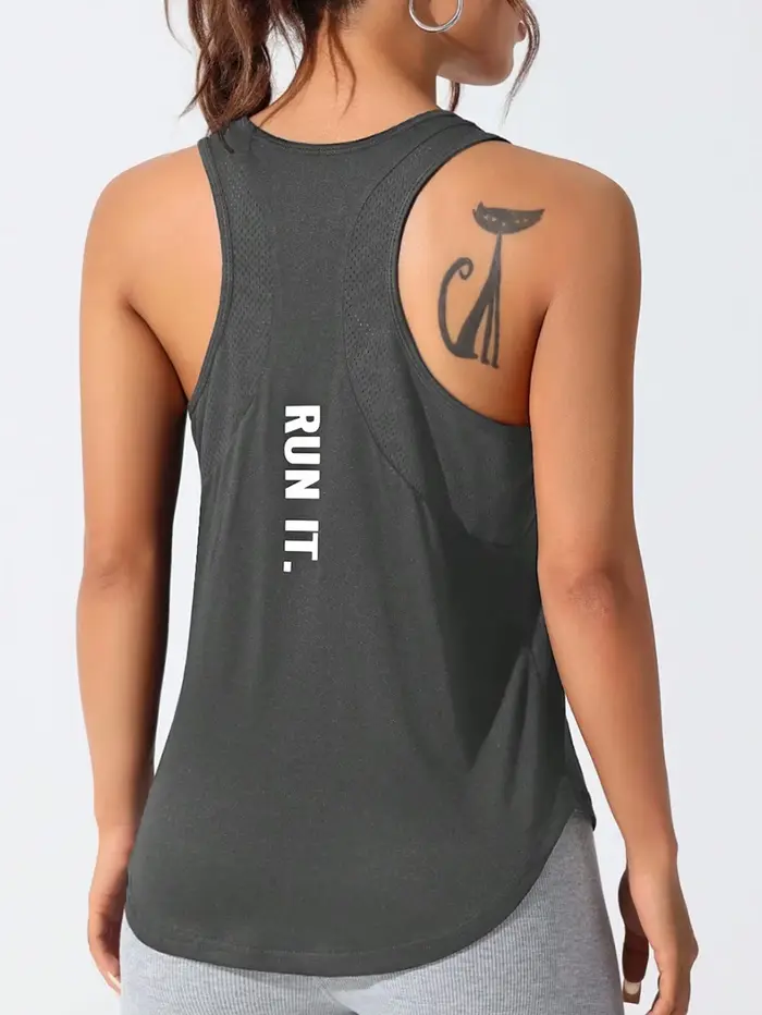 Gilet de course pour femmes, style lettre spéciale, gilet ample et long, un bon choix pour la course