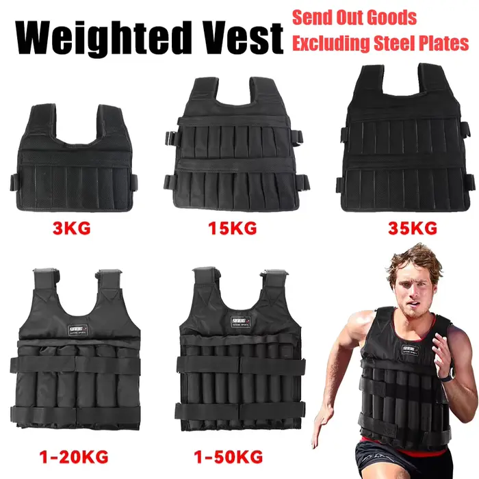 Gilet de poids de chargement de 3 à 50 kg