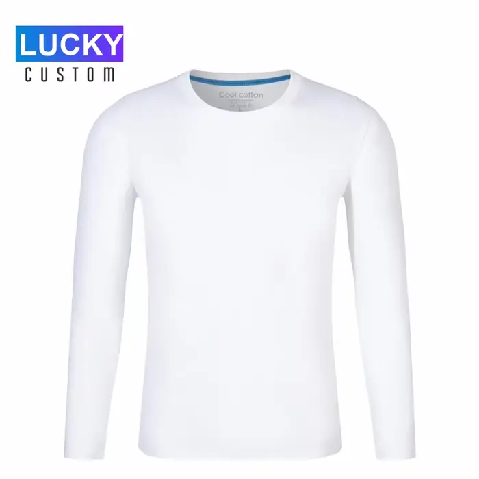 T-shirt manches longues en coton pour homme, élastique, personnalisé, brodé, surdimensionné, Harajuku