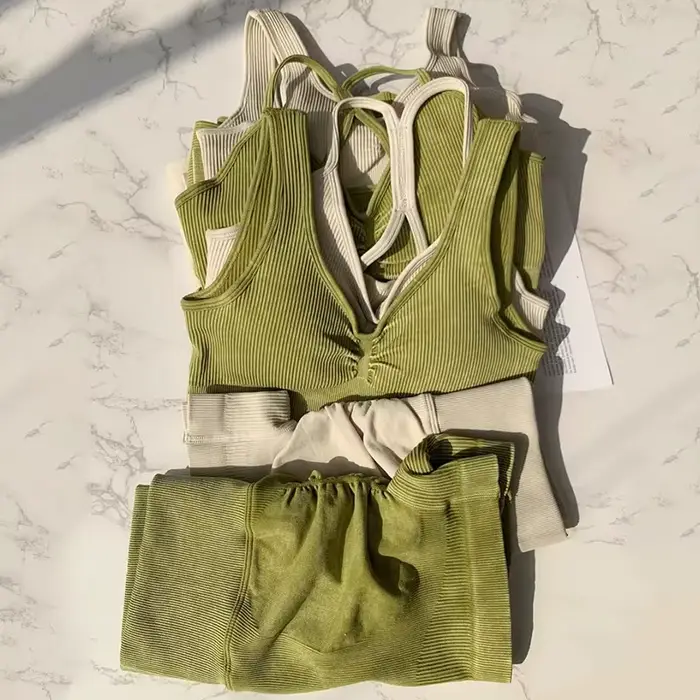 SVEIC Ensemble de yoga sans couture pour femmes