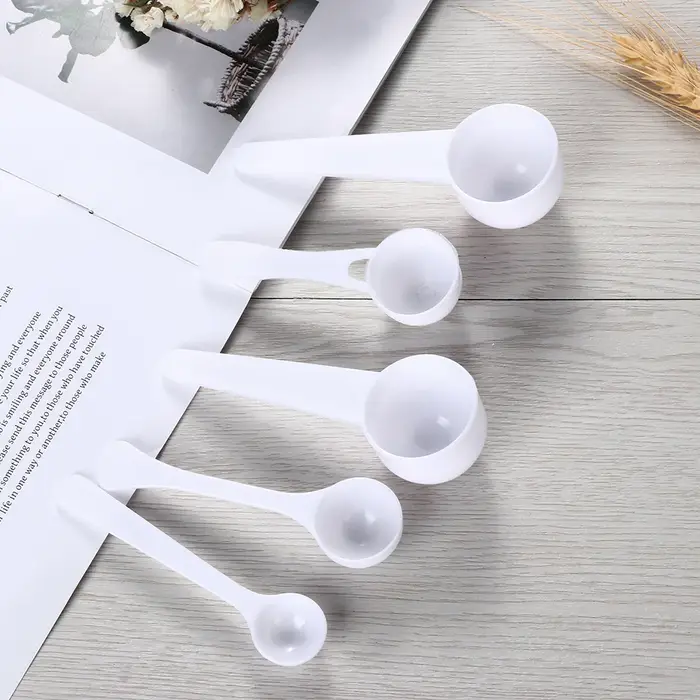 Cuillères à mesurer en plastique, 10 pièces, pour café 10000 lait en poudre, PP blanc, durable, cuis
