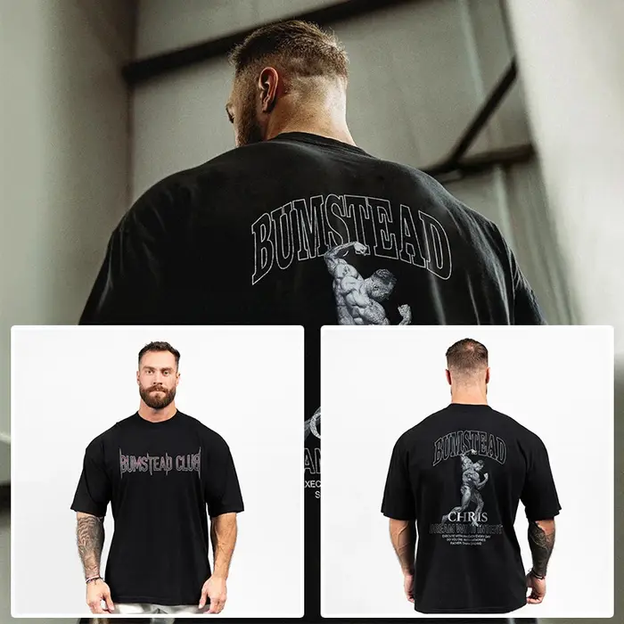 T-shirt décontracté CBUM Chris American pour l'entraînement et la gym