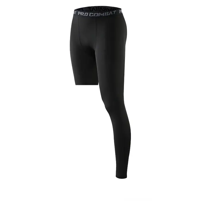 Leggings de basket-ball à jambe unique pour hommes, pantalons de Compression, pantalons longs, colla