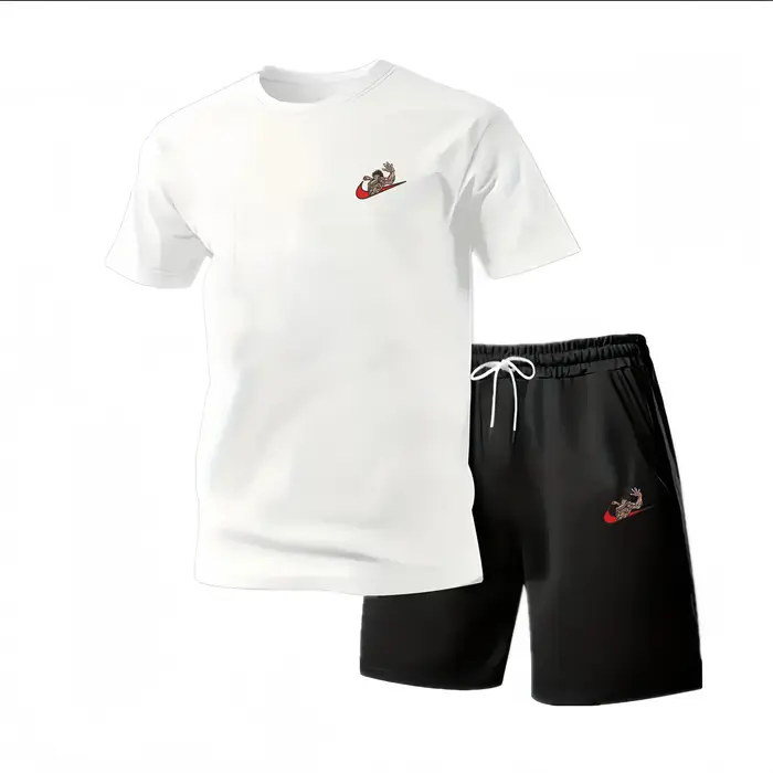 Nouvel ensemble de sport d'été pour homme : survêtement deux pièces tendance, idéal pour le fitness,
