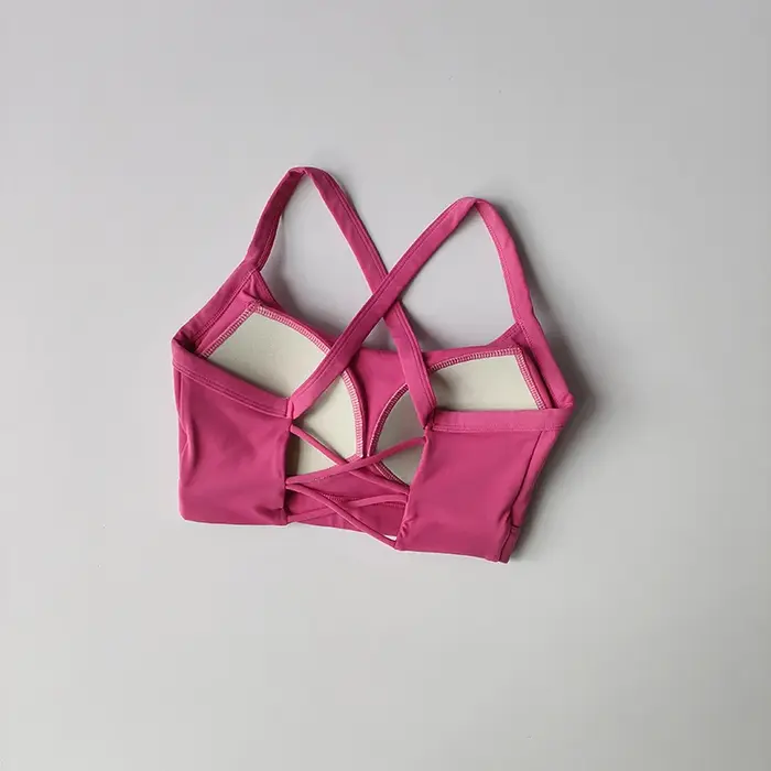 Soutien-gorge de sport pour femme à fines bretelles, dos élégant, antichoc, pour la course, le yoga, le Pilates et l'entraînement