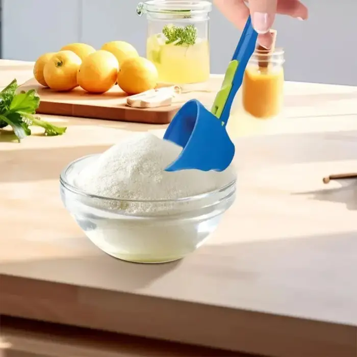 Cuillère à poudre de protéines en matériau PP Durable sans gâchis-entonnoir coulissant pour le lait et les suppléments