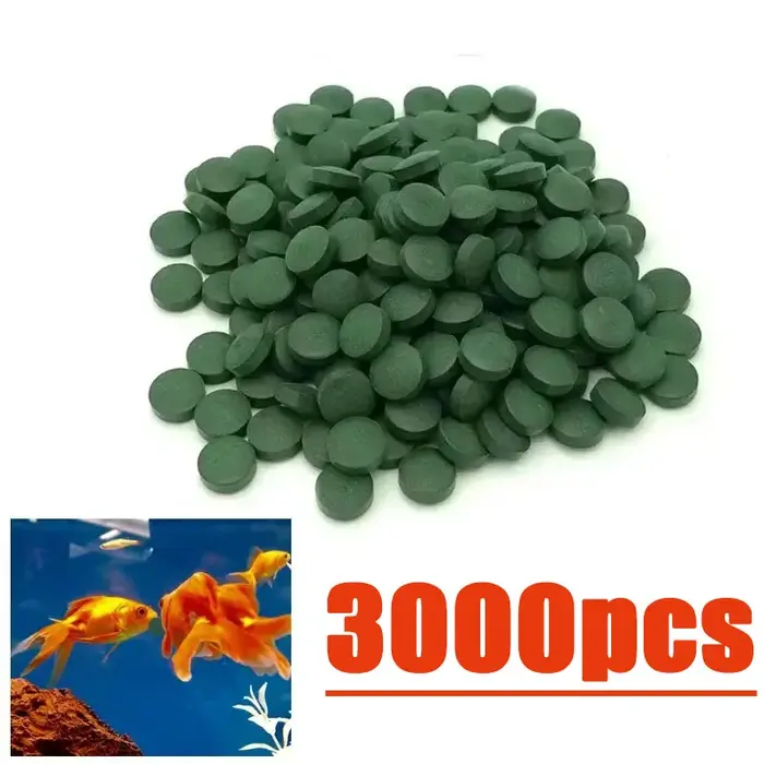 100-3000pc comprimés de spiruline de haute pureté spirale algues enrichissement préféré des animaux de compagnie