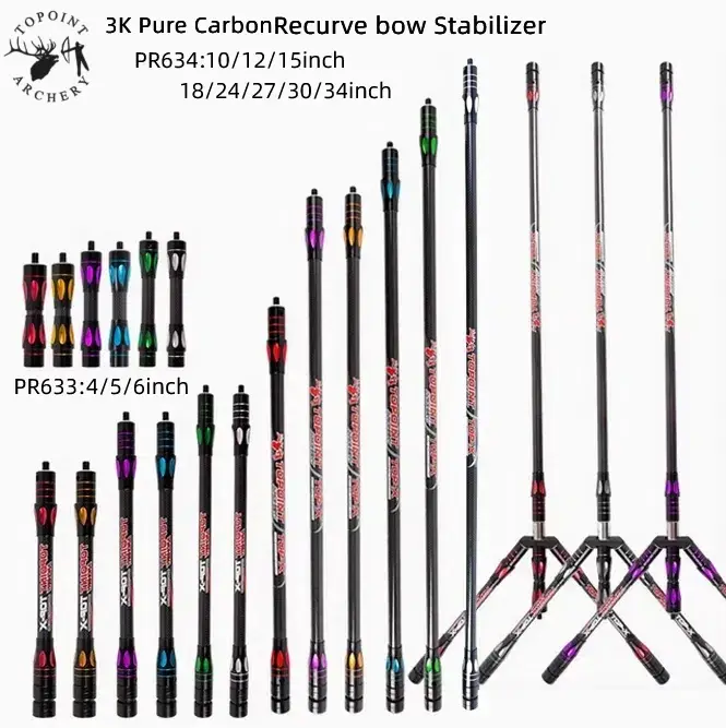 Topoint Store-Barre latérale stabilisatrice 634, 10/12/15, 18/24/27/30/34 pouces, 3K Pure Fiber de c