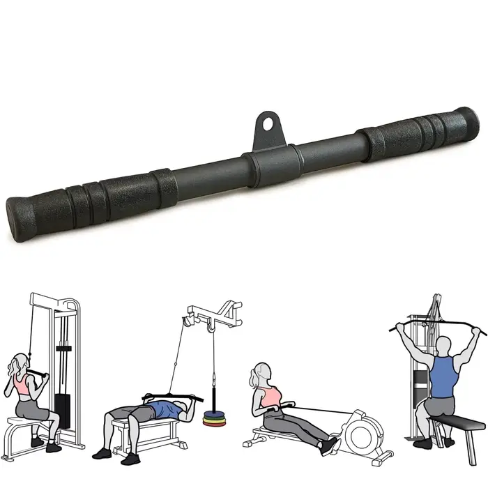 Barre droite pour triceps, barre de traction rotative à 360 degrés, accessoires de traction Lat, acc
