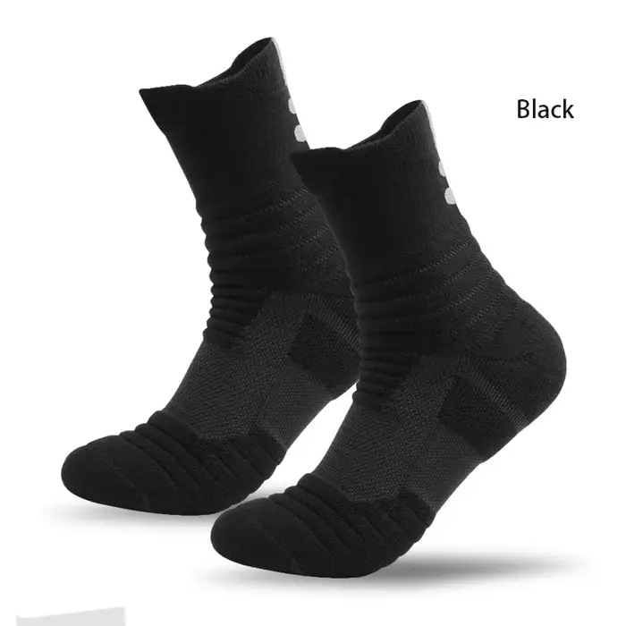 Chaussettes de sport à tube moyen pour hommes, chaussettes de course de badminton, chaussettes d'ext