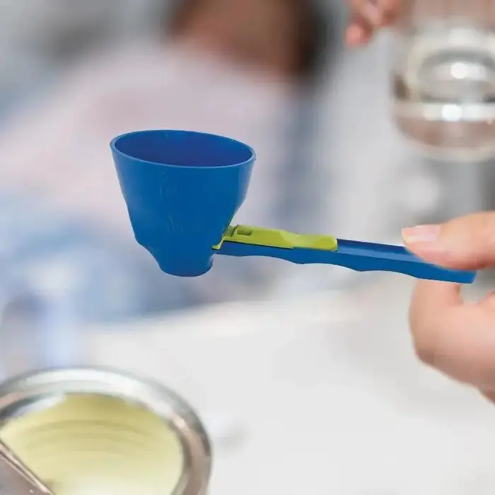 Cuillère doseuse pour protéines en poudre, sans dégâts, en PP, entonnoir coulissant, cuillère de mesure pour compléments lactés, gadget de cuisine précis