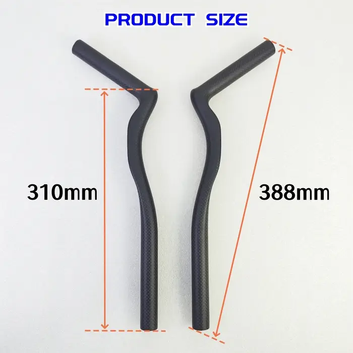 Nouveau Guidon de Repose en Carbone 45 Degrés pour Vélo de Route à Pignon Fixe