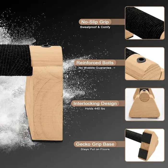 1 paire de barres de musculation en bois