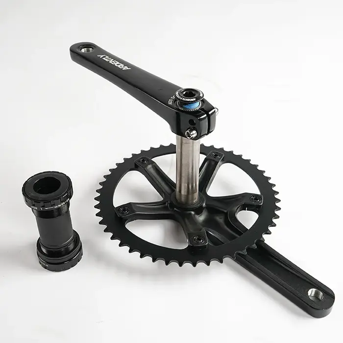 Ardently-Pédalier Intégré Creux pour Vélo, FixeGear, 48T, 165mm, Piste, Vitesse Unique, BCD144mm, Al