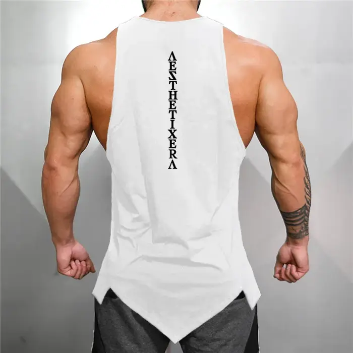 Maillot de corps sans manches pour homme, vêtements de marque, gym, musculation, Fitness, Singlet, c
