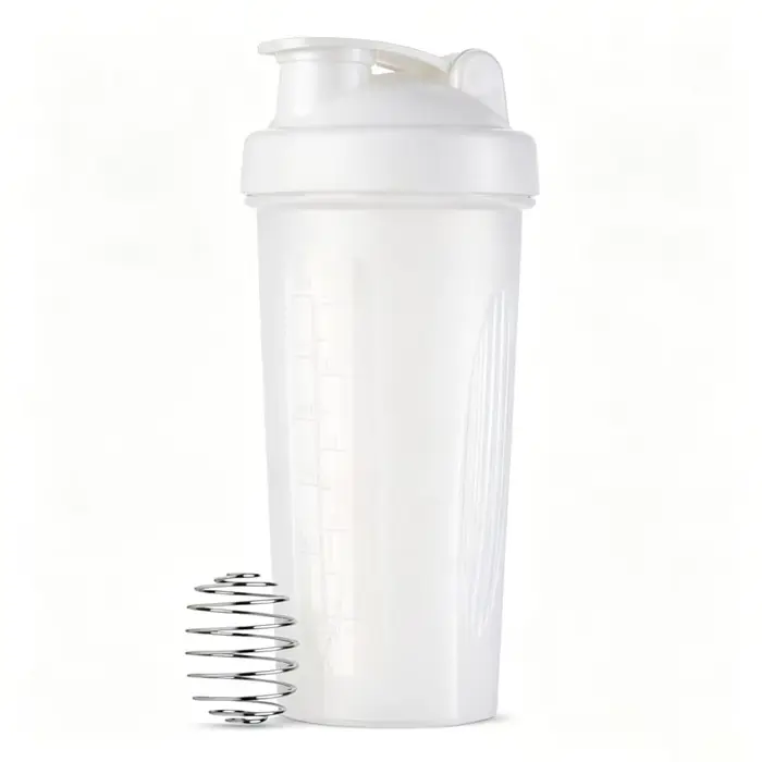 Bouteille shaker de 600 ml, bouteille shaker de protéines de 20 oz, bouteille de fitness portable po