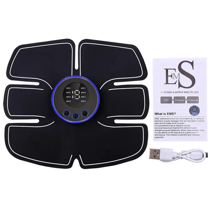 Stimulateur musculaire Abdominal Fitness ABS entraînement Instrument d'exercice musculaire corps min