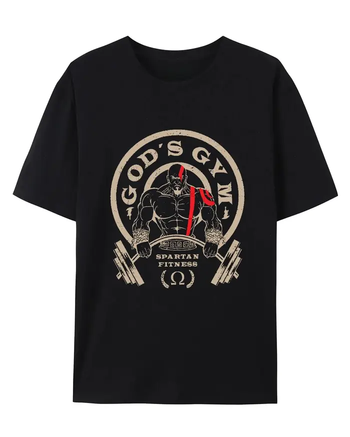 T-shirt de sport et de loisirs GOD'S GYM pour hommes et femmes, marque de luxe