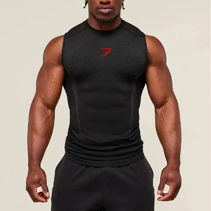 Débardeur Homme Fitness Léger Élastique Sans Manches Séchage Rapide Respirant pour Entraînement Extérieur Course Exercice
