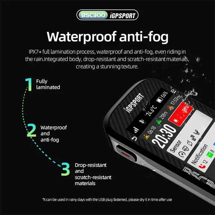 IGPSPORT BSC300 ordinateur de vélo GPS carte hors ligne mondiale odomètre de cyclisme BSC 300 Suppor