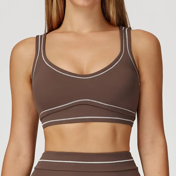 Soutien-gorge de sport respirant anti-transpiration pour femmes, soutien-gorge de yoga, sous-vêtements de fitness antichoc, haut de sport pour la gym, soutien-gorge de sport push-up