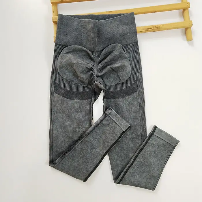 Leggings sans couture Tie-Dye pour femmes – Ascenseur de pêche taille haute