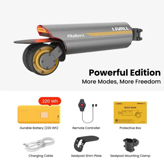 Kit de conversion d'assistance au vélo LIVALL, booster électrique pour vélo PikaBoost2, vélo électri