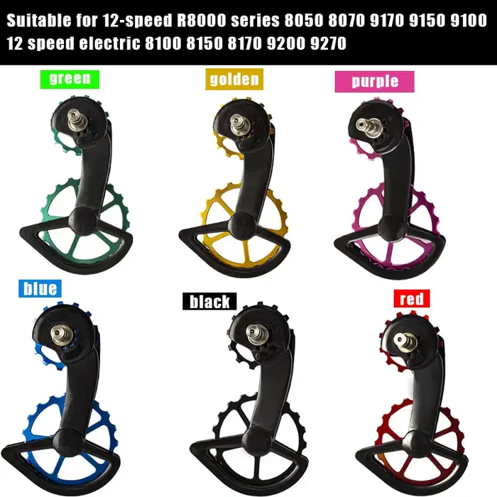 Roue de guidage de roulement en céramique de fibre de carbone CS pour vélo de route, poulie arrière 