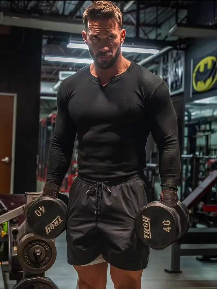 T-shirt de sport à manches longues pour homme, style rétro, col en V, pour la maison et l'extérieur,