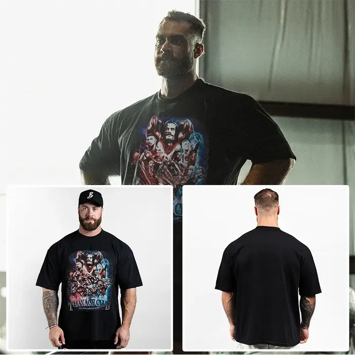 T-shirt décontracté CBUM Chris American pour l'entraînement et la gym