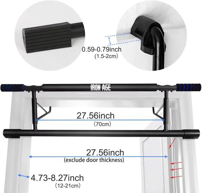 Barre de traction portable multi-gym pour porte