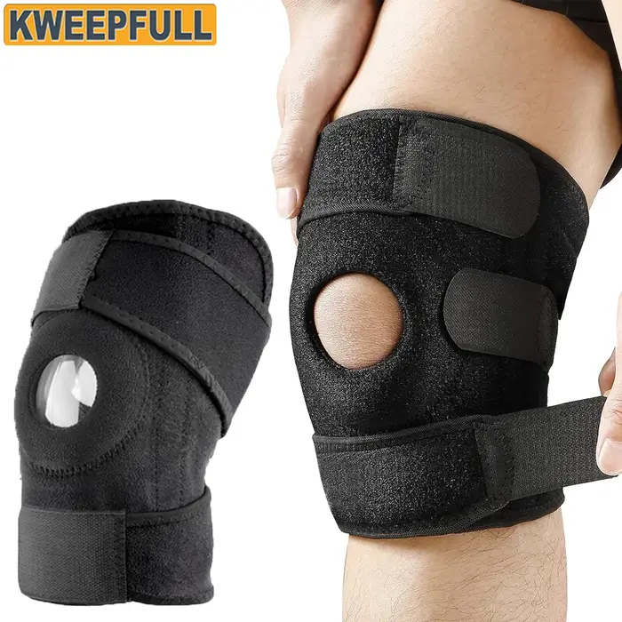 Genouillère avec stabilisateurs latéraux et coussinets de Gel rotulien pour un soutien maximal de la douleur au genou et une récupération rapide pour hommes et femmes, 1 pièce