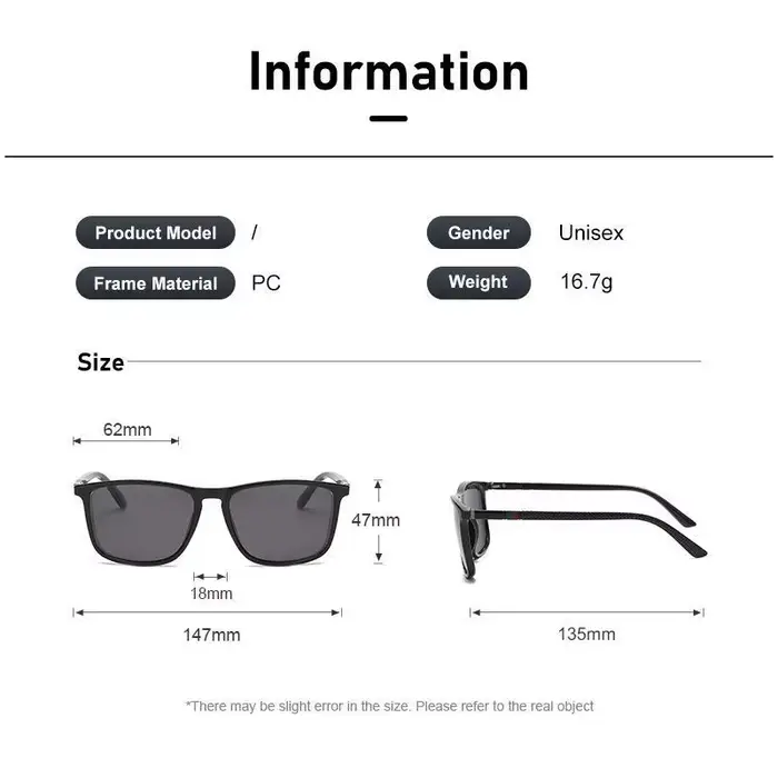 Lunettes de soleil de sport pour hommes, polarisées, confortables, carrées, légères, accessoire avec Origina