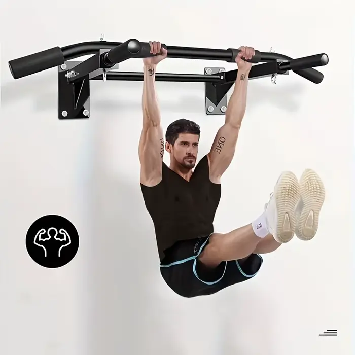 Barre de traction murale pour salle de sport à domicile avec structure triangulaire stable
