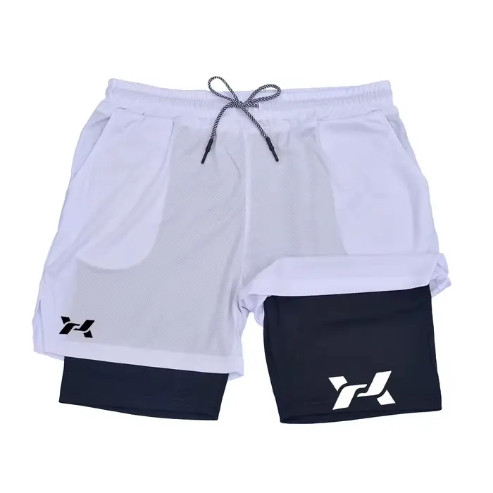 Shorts de course pour hommes 2 en 1