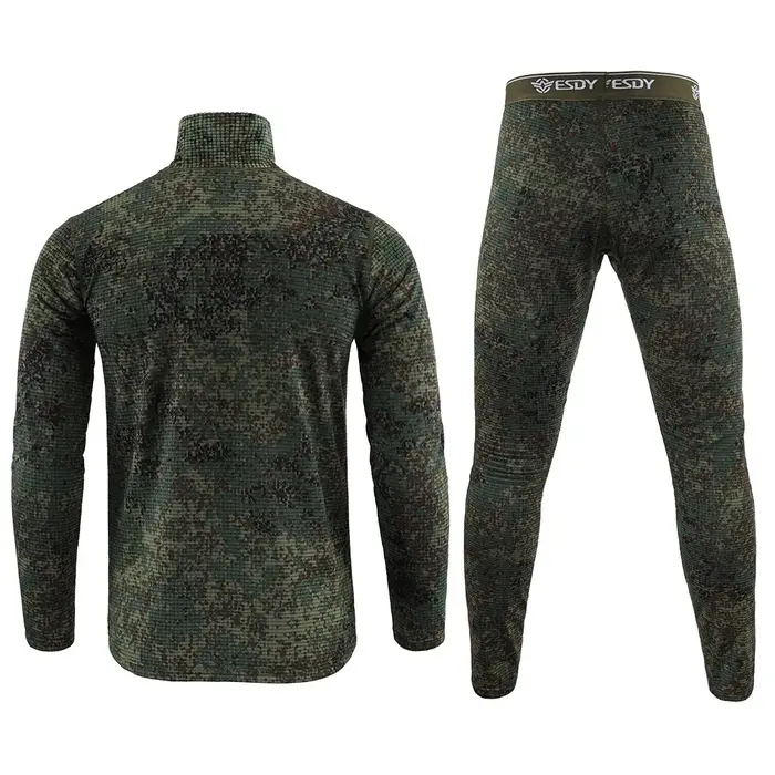 Hiver épais chaud sous-vêtement thermique ensembles hommes Compression polaire sueur séchage rapide Thermo longs Johns militaire armée vêtements