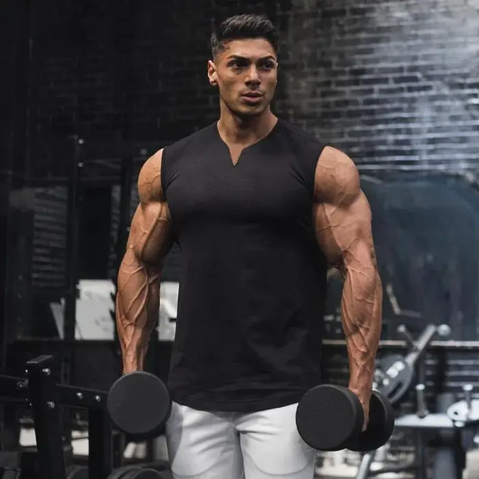 Débardeurs de musculation en coton pour hommes